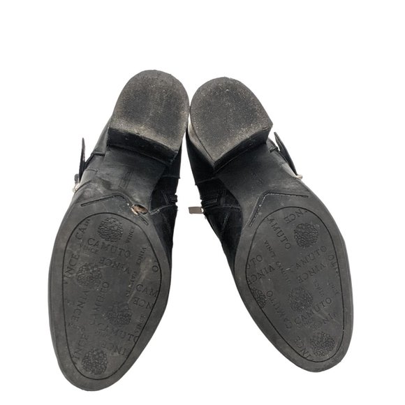 Vince Camuto Black Ankle Boots Block Heel Size 9.5M - Picture 6 of 8